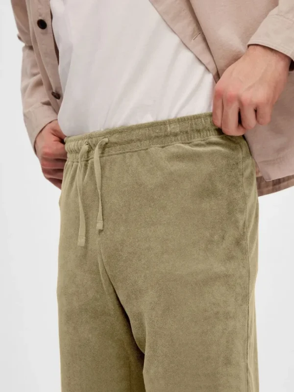 Shorts>SELECTED FROTTÉ SHORTS Green