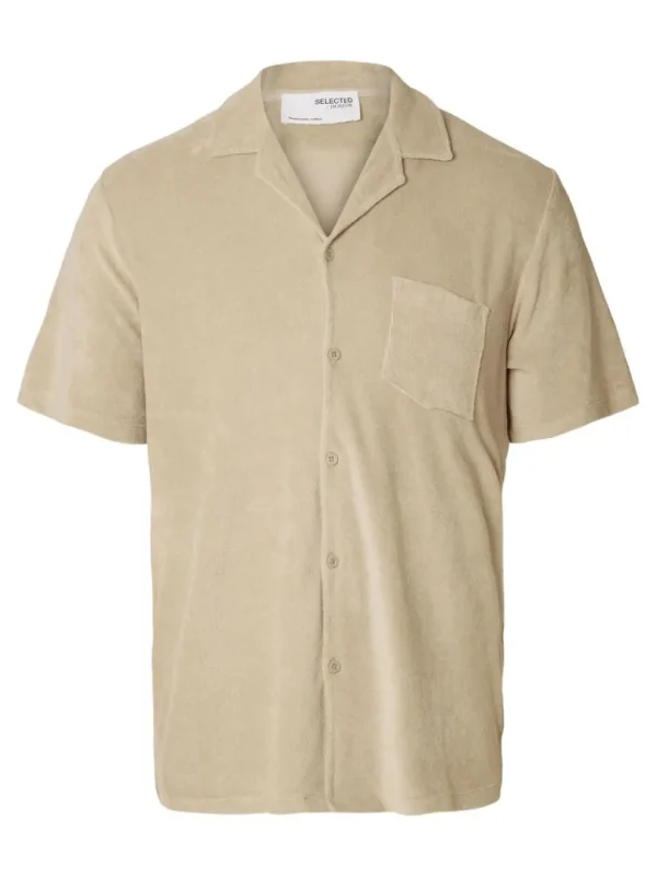 Skjorter>SELECTED FROTTÉ SKJORTE Beige