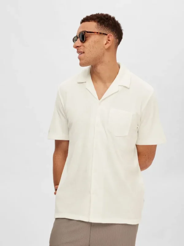Skjorter>SELECTED FROTTÉ SKJORTE White