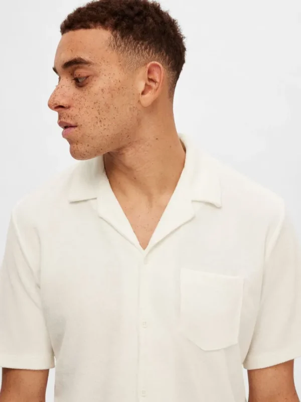 Skjorter>SELECTED FROTTÉ SKJORTE White