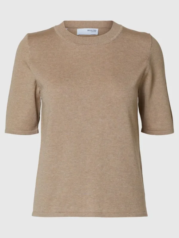 Toppe Og Bluser | Strik>SELECTED GLIMMER STRIKKET TOP Brown