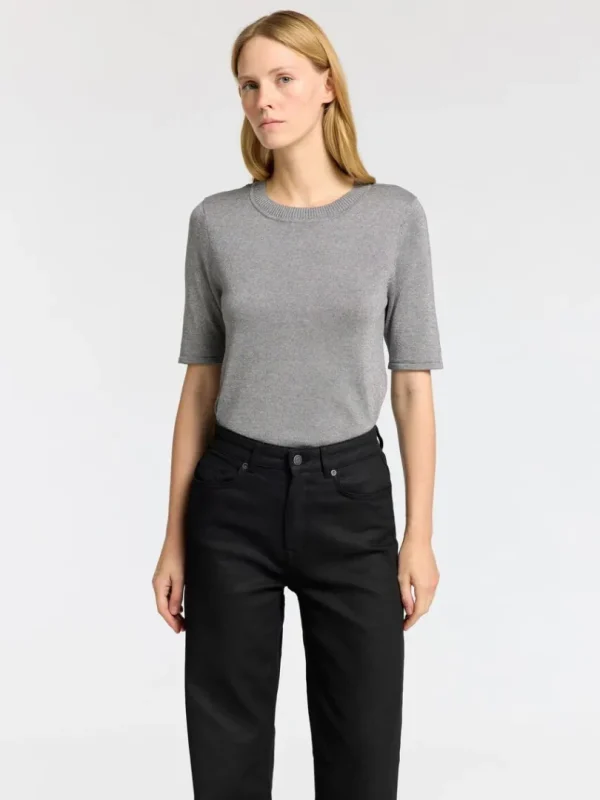 Toppe Og Bluser | Strik>SELECTED GLIMMER STRIKKET TOP Grey