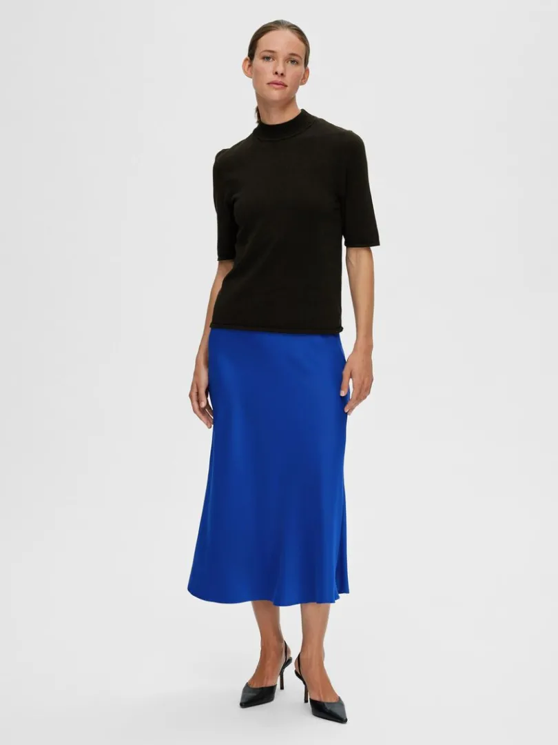 glimmer_strikket_top_1-2.webp T-shirts | Toppe Og Bluser>SELECTED GLIMMER STRIKKET TOP Black