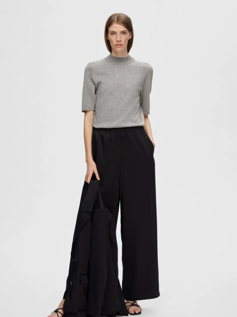 glimmer_strikket_top_2-3.webp T-shirts | Toppe Og Bluser>SELECTED GLIMMER STRIKKET TOP Grey