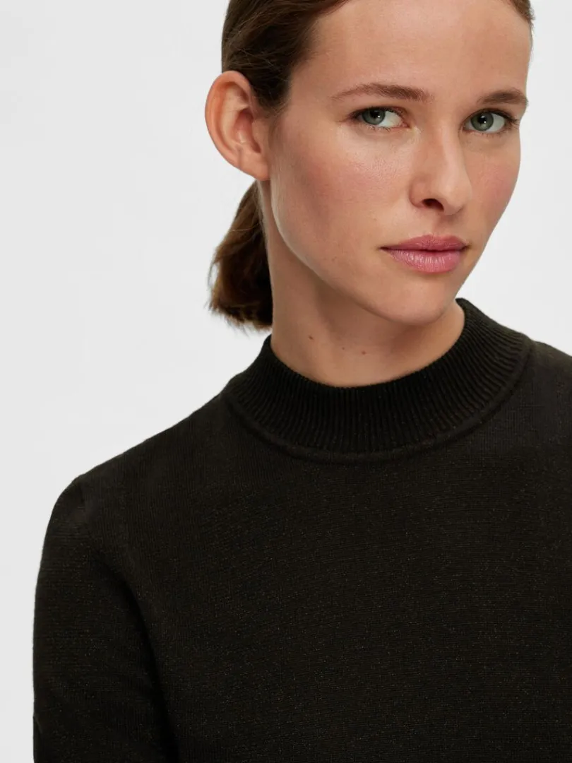 glimmer_strikket_top_3-2.webp T-shirts | Toppe Og Bluser>SELECTED GLIMMER STRIKKET TOP Black