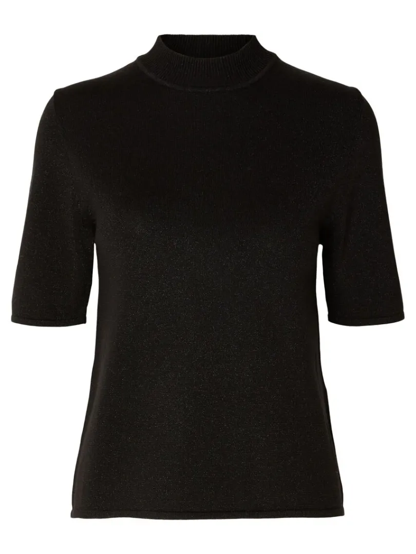 glimmer_strikket_top_5-2.webp T-shirts | Toppe Og Bluser>SELECTED GLIMMER STRIKKET TOP Black