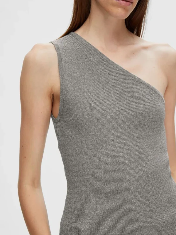 Toppe Og Bluser | Strik>SELECTED GLIMMER TOP Grey