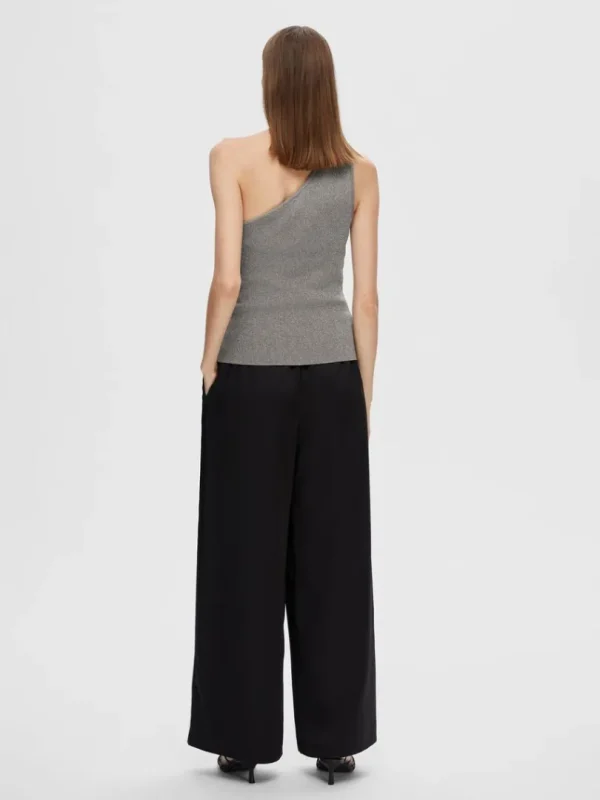 Toppe Og Bluser | Strik>SELECTED GLIMMER TOP Grey