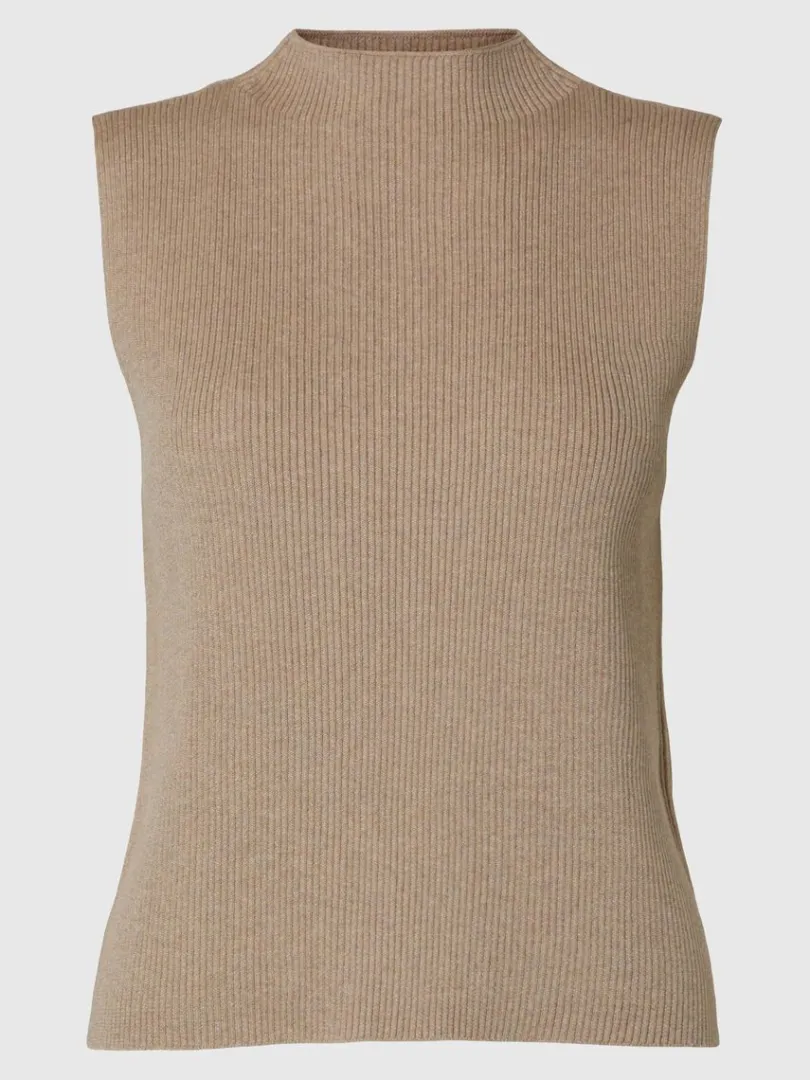 glimmer_top_uden_rmer_0-2.webp Toppe Og Bluser | Strik>SELECTED GLIMMER TOP UDEN ÆRMER Brown