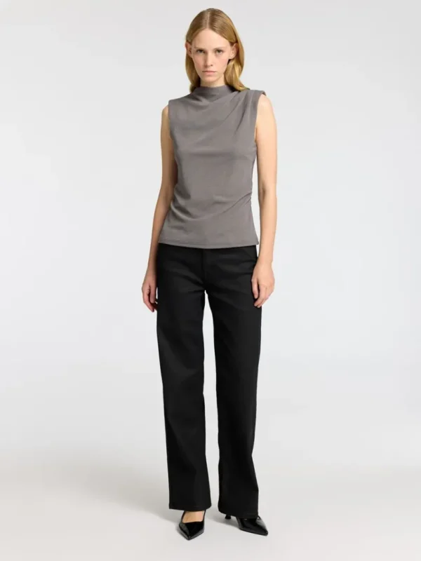 Toppe Og Bluser>SELECTED GLIMMER TOP UDEN ÆRMER Grey