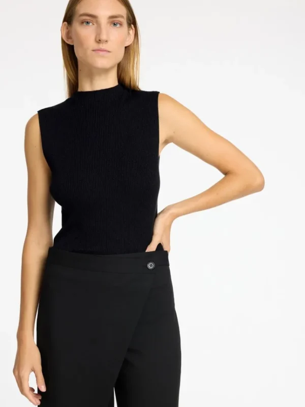 Toppe Og Bluser | Strik>SELECTED GLIMMER TOP UDEN ÆRMER Black