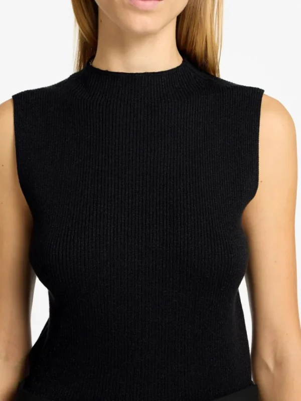Toppe Og Bluser | Strik>SELECTED GLIMMER TOP UDEN ÆRMER Black