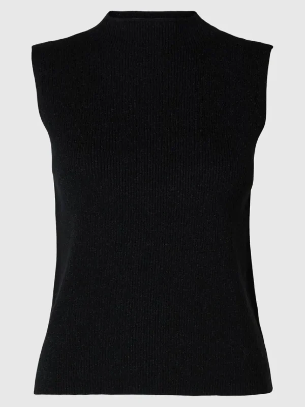 Toppe Og Bluser | Strik>SELECTED GLIMMER TOP UDEN ÆRMER Black