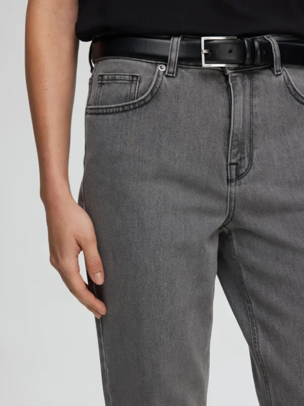 Jeans>SELECTED GRÅ STRAIGHT FIT JEANS Grey