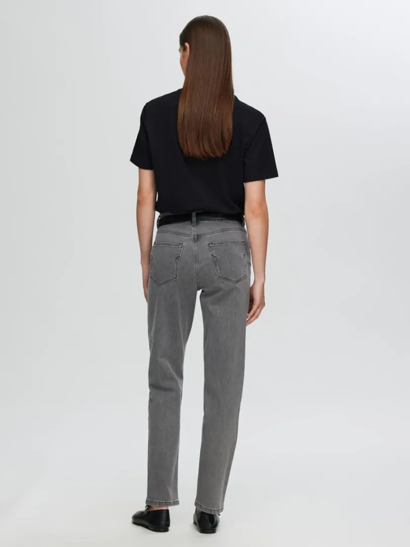 gr_straight_fit_jeans_4.webp Jeans>SELECTED GRÅ STRAIGHT FIT JEANS Grey