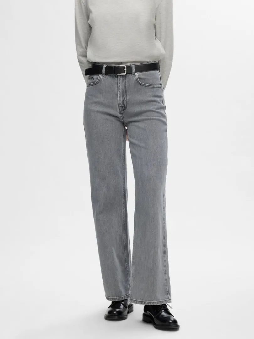 gr_wide_fit_jeans_0.webp Jeans>SELECTED GRÅ WIDE FIT JEANS Grey