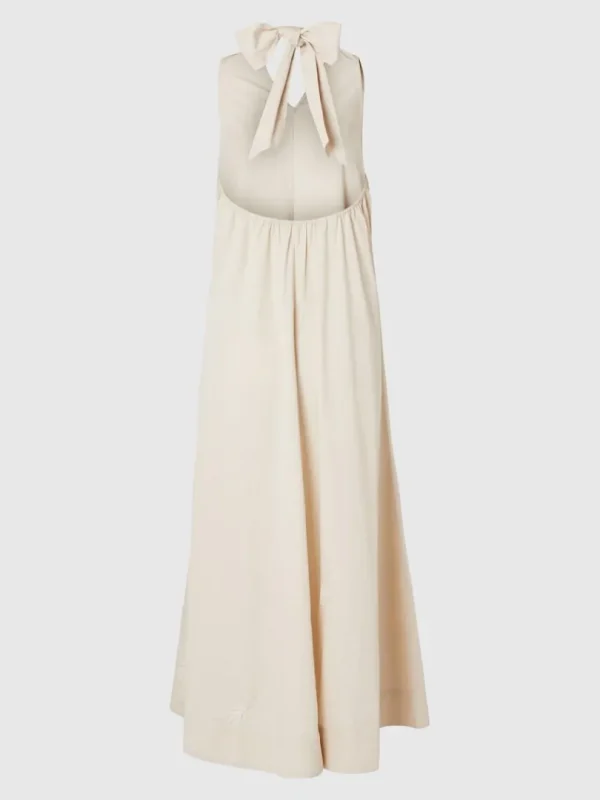 Kjoler>SELECTED HALTERNECK MAXIKJOLE Beige
