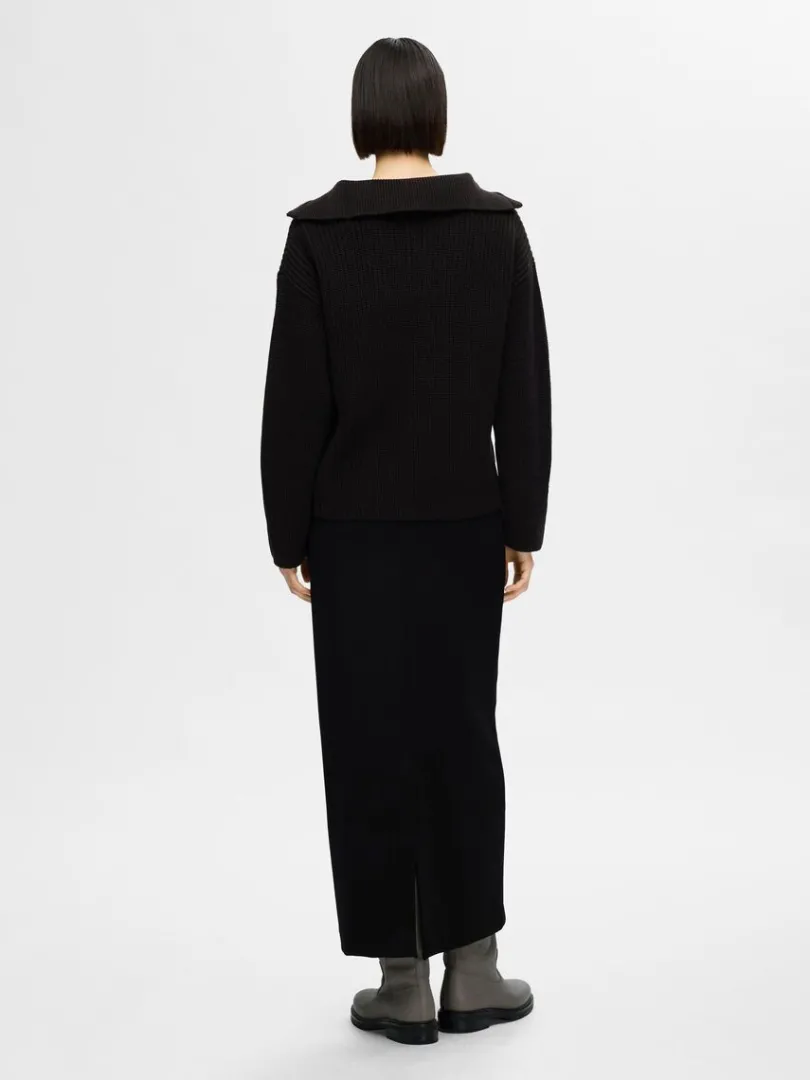 halv_lynls_pullover_4.webp Strik>SELECTED HALV LYNLÅS PULLOVER Black