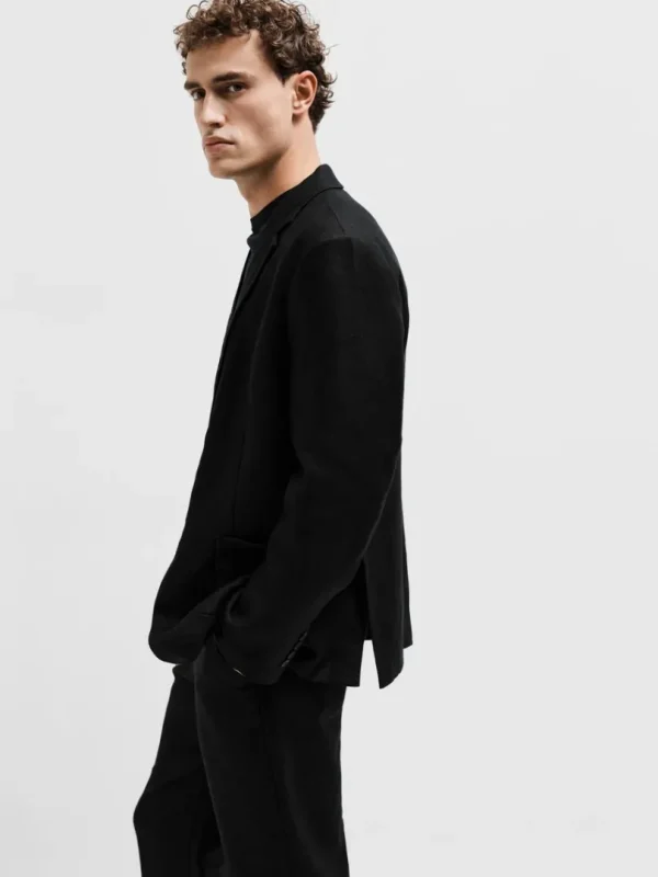 Jakkesæt & Blazers>SELECTED 100% HAMP BLAZER Black