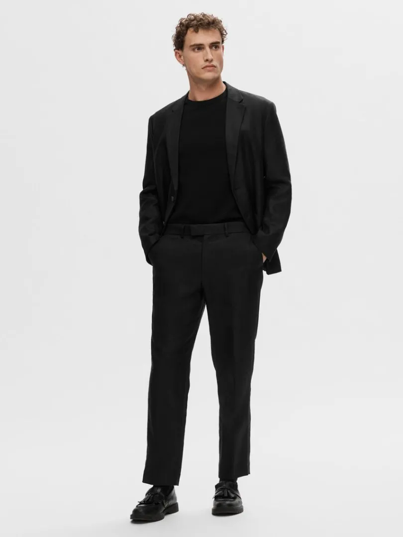 hamp_bukser_2.webp Bukser | Jakkesæt & Blazers>SELECTED 100% HAMP BUKSER Black