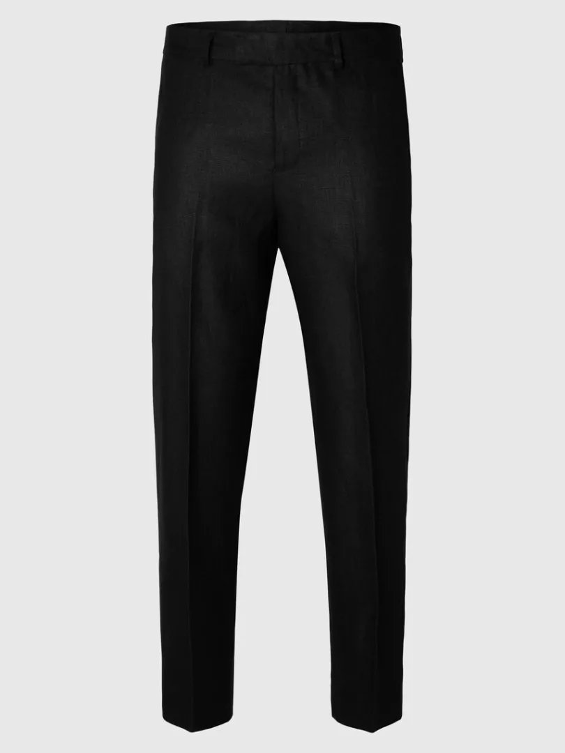 hamp_bukser_4.webp Bukser | Jakkesæt & Blazers>SELECTED 100% HAMP BUKSER Black
