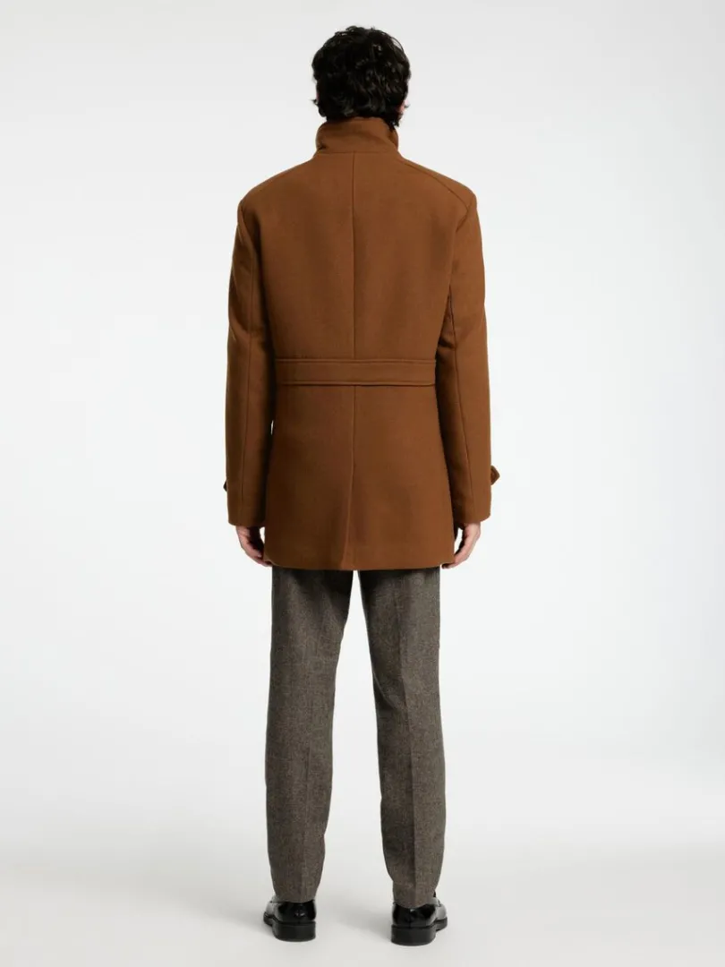 high_neck_frakke_1-1.webp Overtøj>SELECTED HIGH NECK FRAKKE Brown
