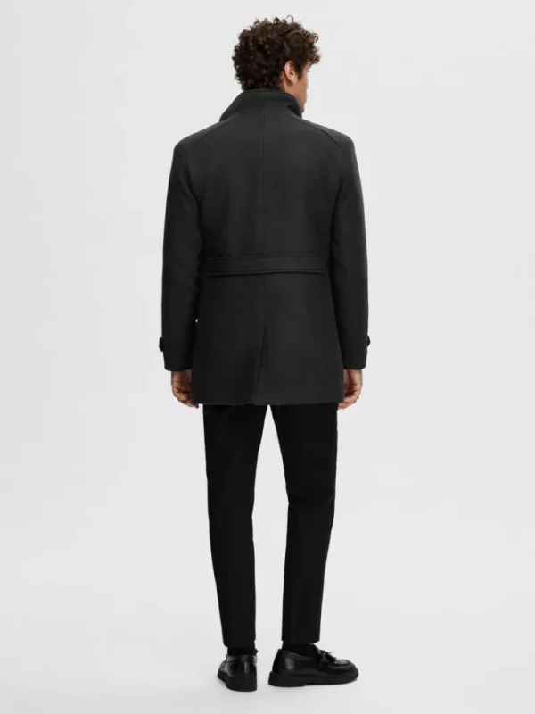 Overtøj>SELECTED HIGH NECK FRAKKE Black