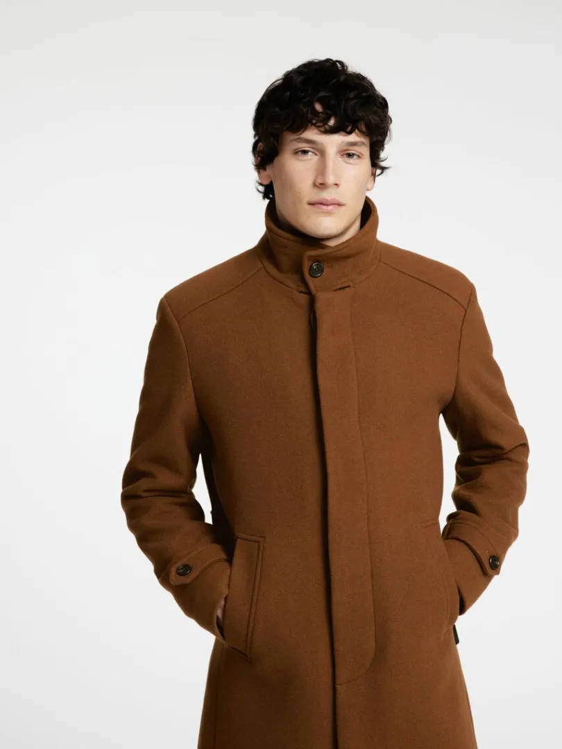 high_neck_frakke_3-1.webp Overtøj>SELECTED HIGH NECK FRAKKE Brown