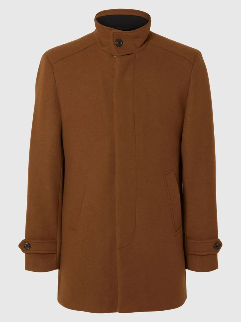 high_neck_frakke_4-1.webp Overtøj>SELECTED HIGH NECK FRAKKE Brown