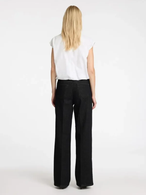 Toppe Og Bluser>SELECTED HIGH NECK KORT TOP White