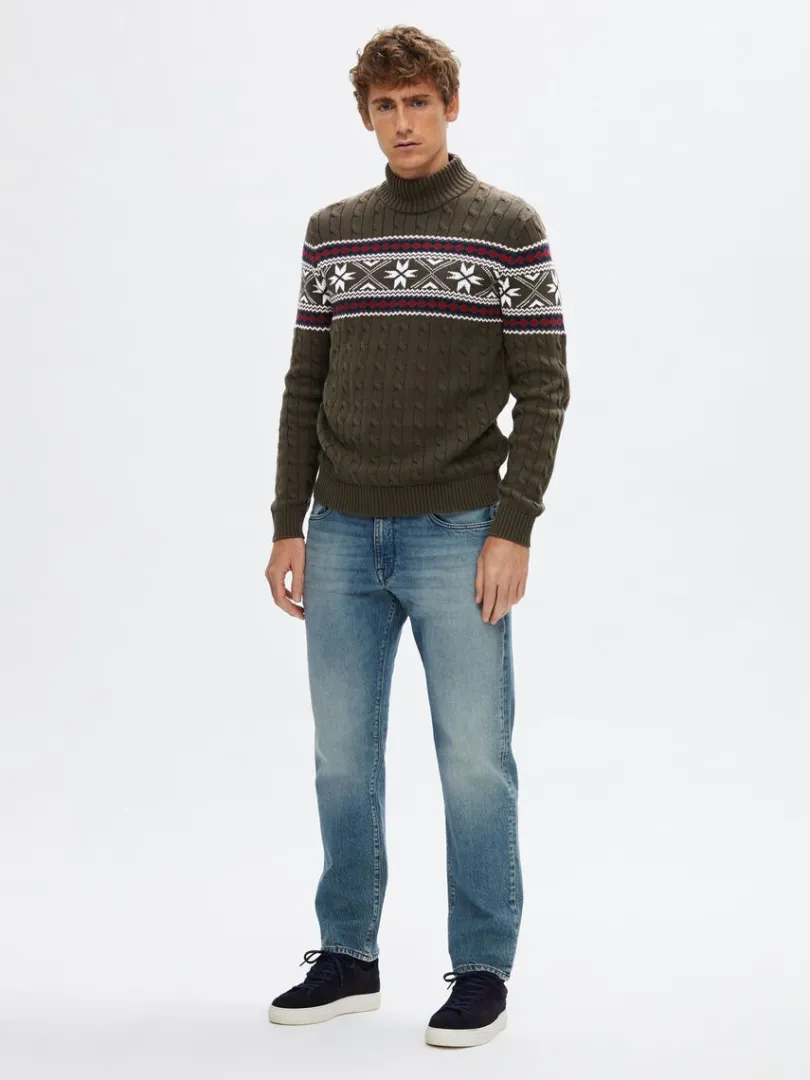 hj_hals_julesweater_1-1.webp Strik>SELECTED - HØJ HALS JULESWEATER Green