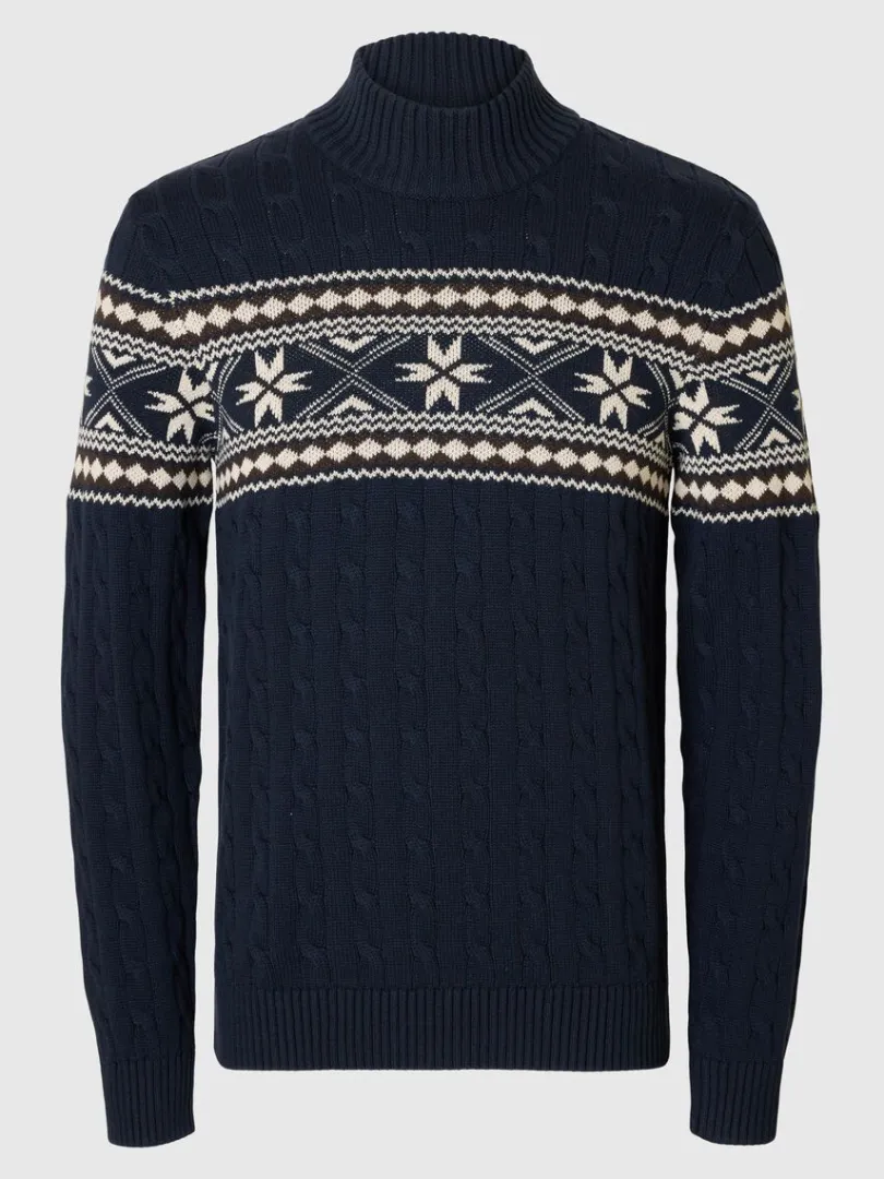 hj_hals_julesweater_3-2.webp Strik>SELECTED - HØJ HALS JULESWEATER Blue