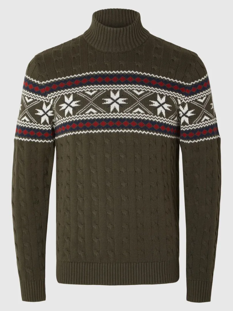 hj_hals_julesweater_4-1.webp Strik>SELECTED - HØJ HALS JULESWEATER Green
