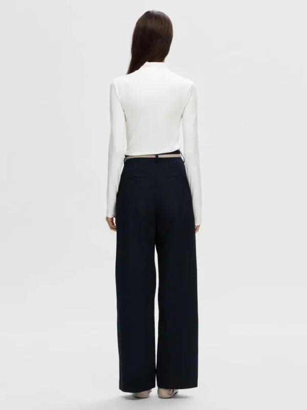 T-shirts>SELECTED HØJ HALS T-SHIRT White