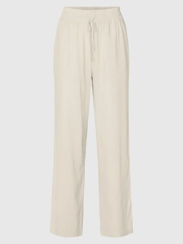 Bukser>SELECTED HØJTALJEDE BUKSER Beige