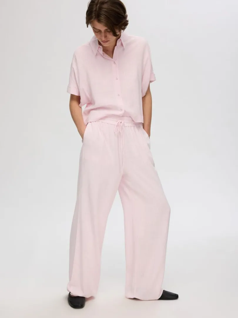 hjtaljede_bukser_2-6.webp Bukser>SELECTED HØJTALJEDE BUKSER Pink