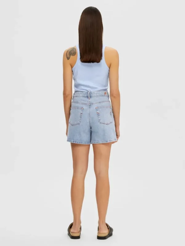 Shorts>SELECTED HØJTALJEDE DENIMSHORTS Blue