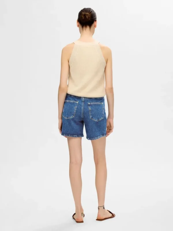Shorts>SELECTED HØJTALJEDE DENIMSHORTS Blue