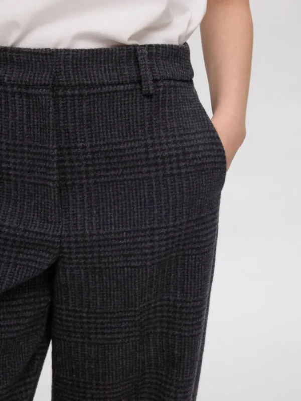 Bukser>SELECTED HØJTALJET BREDE BUKSER Grey