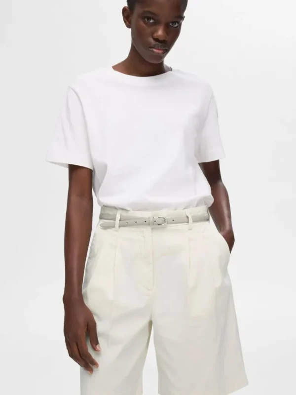 Shorts>SELECTED HØJTALJET CHINOSHORTS Beige