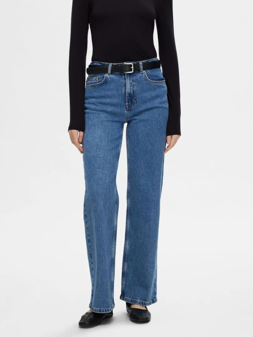 hjtaljet_jeans_med_vide_b_0.webp Jeans>SELECTED HØJTALJET JEANS MED VIDE BEN Blue
