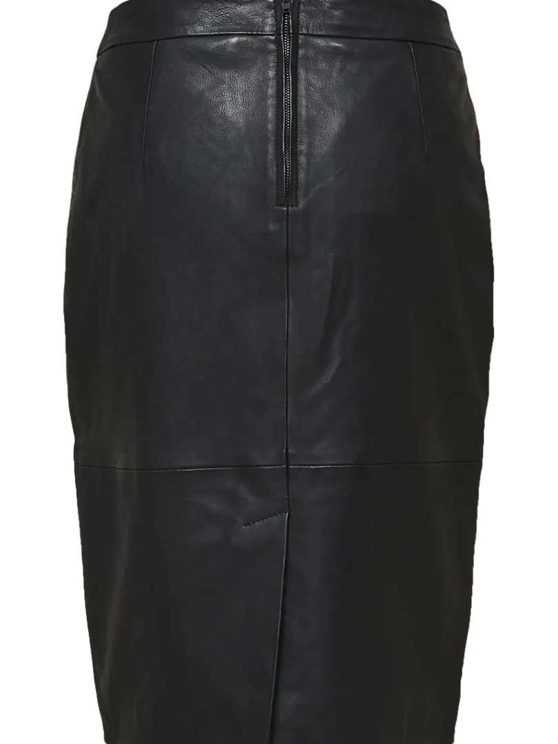 hjtaljet_ldernederdel_0.webp Nederdele>SELECTED HØJTALJET LÆDERNEDERDEL Black