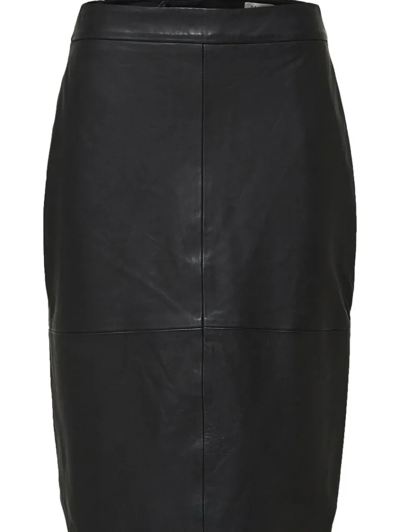 hjtaljet_ldernederdel_1.webp Nederdele>SELECTED HØJTALJET LÆDERNEDERDEL Black