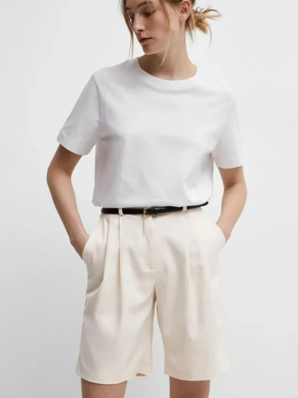 Shorts>SELECTED HØJTALJET SHORTS Beige