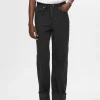 Jeans>SELECTED HØJTALJET WIDE FIT JEANS Black