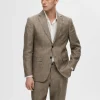 Jakkesæt & Blazers>SELECTED 100% HØR BLAZER Brown