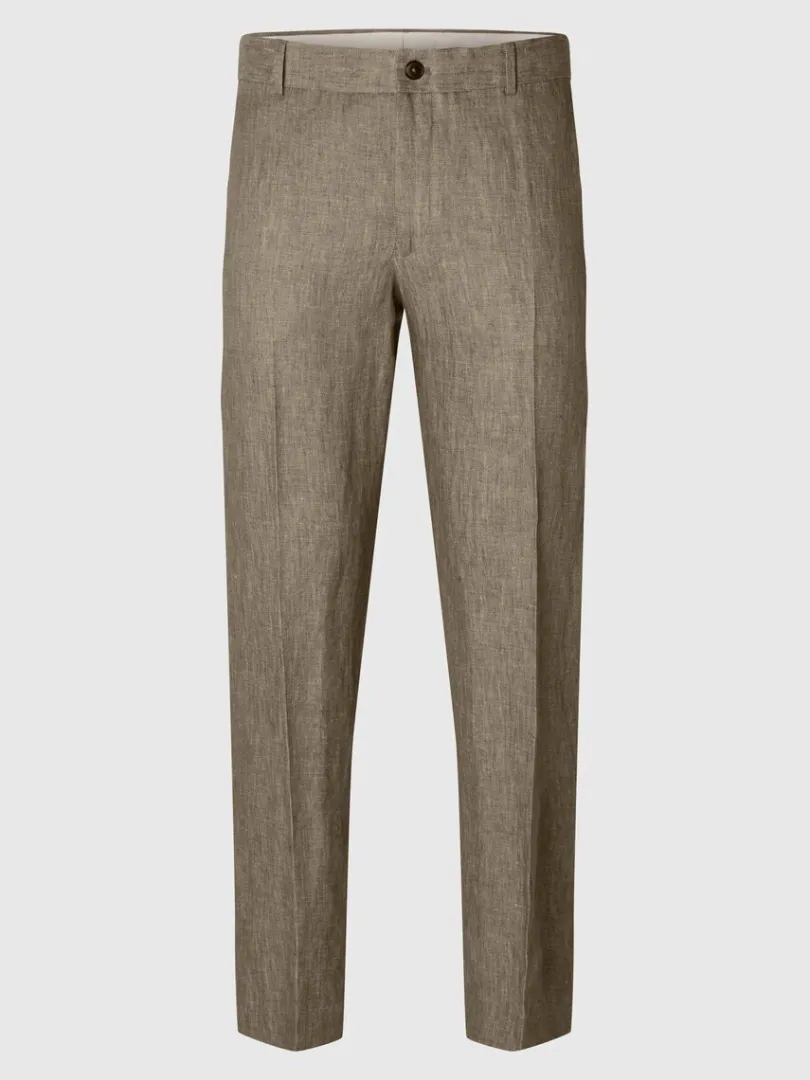 hr_habitbukser_4.webp Bukser | Jakkesæt & Blazers>SELECTED 100% HØR HABITBUKSER Brown