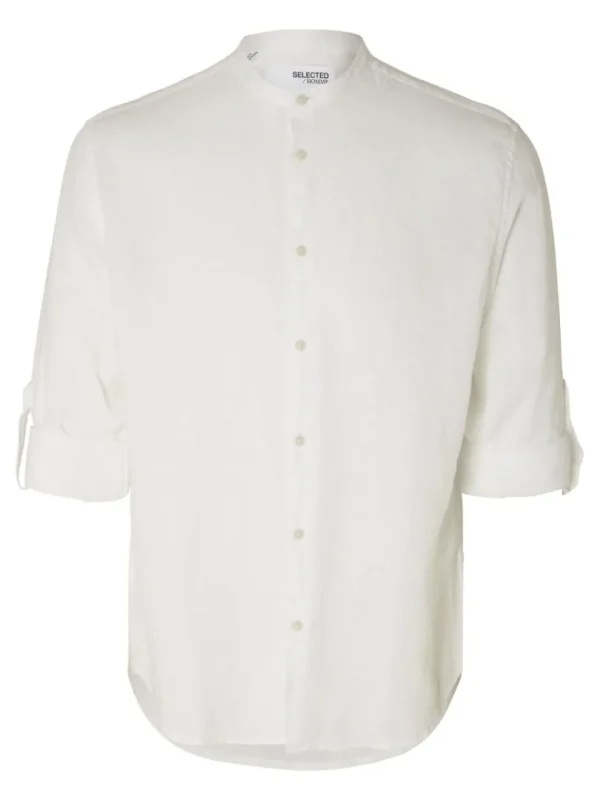 Skjorter>SELECTED 100% HØR LANGÆRMET SKJORTE White