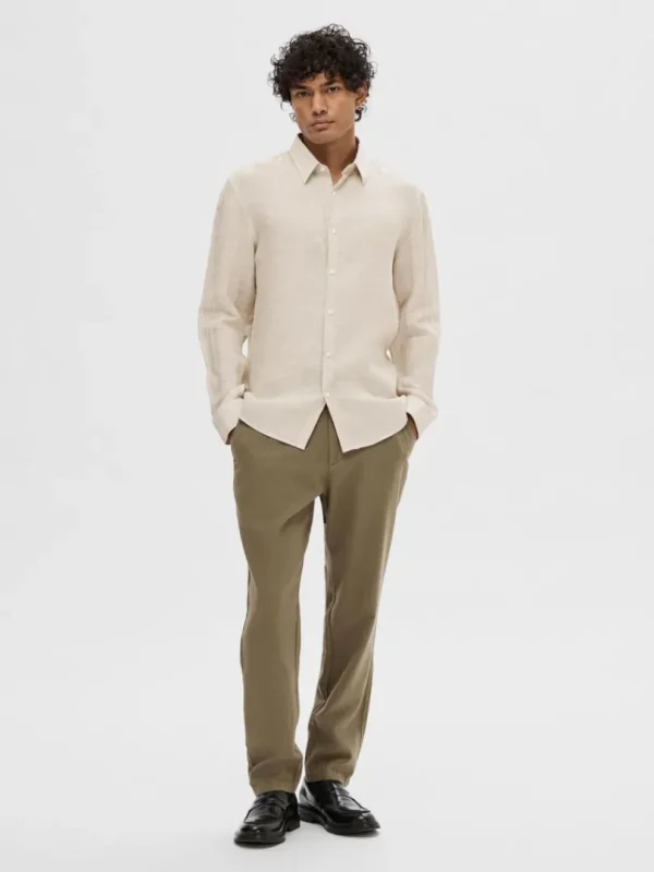 Skjorter>SELECTED 100% HØR SKJORTE Beige