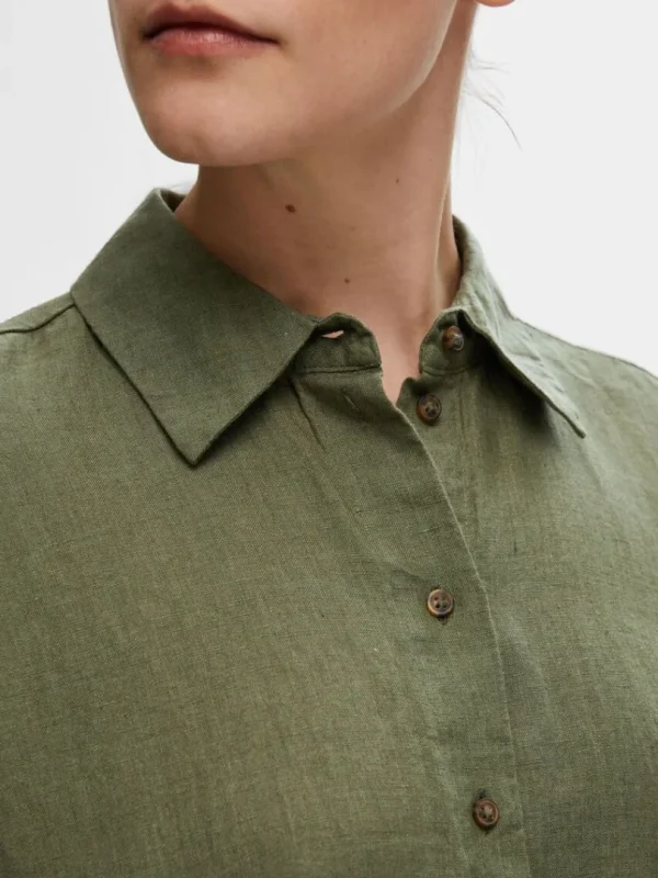 Kjoler>SELECTED HØR SKJORTEKJOLE Green
